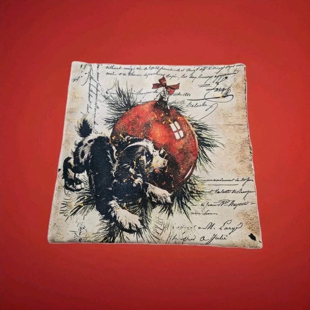 Set Of 2 Decor Christmas Pillow Cases Both 17.5